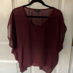 Beautiful maroon silk top